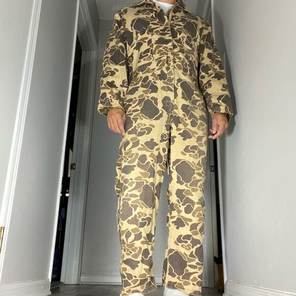 Walls Blizzard Pruf Duck Camo Coveralls Mens Large Hunting Warm - Picture 1 of 14
